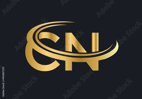 Premium Letter CN Logo Design. CN letter logo design with modern trendy