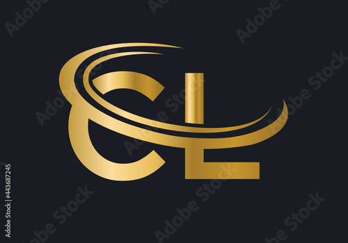 Letter CL Logo Design for business and company identity. CL letter logo design vector