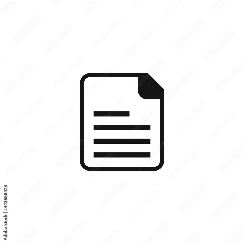 document icon. Vector illustration for graphic design, Web, UI, app. document icon. Vector illustration for graphic design, Web, UI, app.