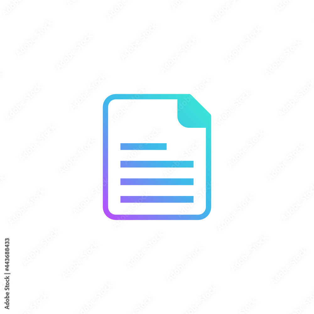 document icon. Vector illustration for graphic design, Web, UI, app. document icon. Vector illustration for graphic design, Web, UI, app.
