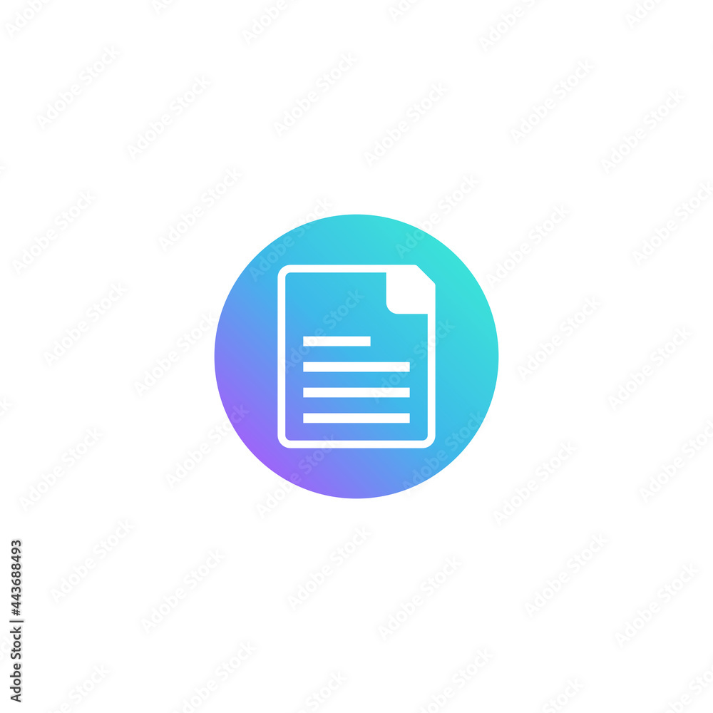 document icon. Vector illustration for graphic design, Web, UI, app. document icon. Vector illustration for graphic design, Web, UI, app.
