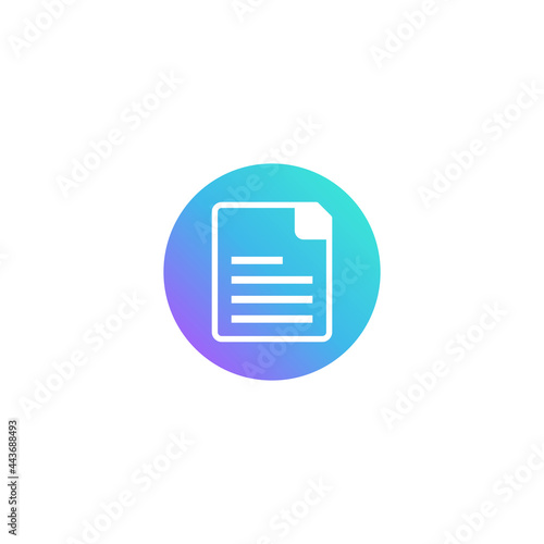 document icon. Vector illustration for graphic design  Web  UI  app.