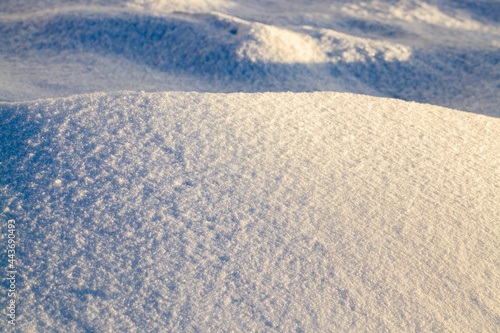 drifts of fresh snow