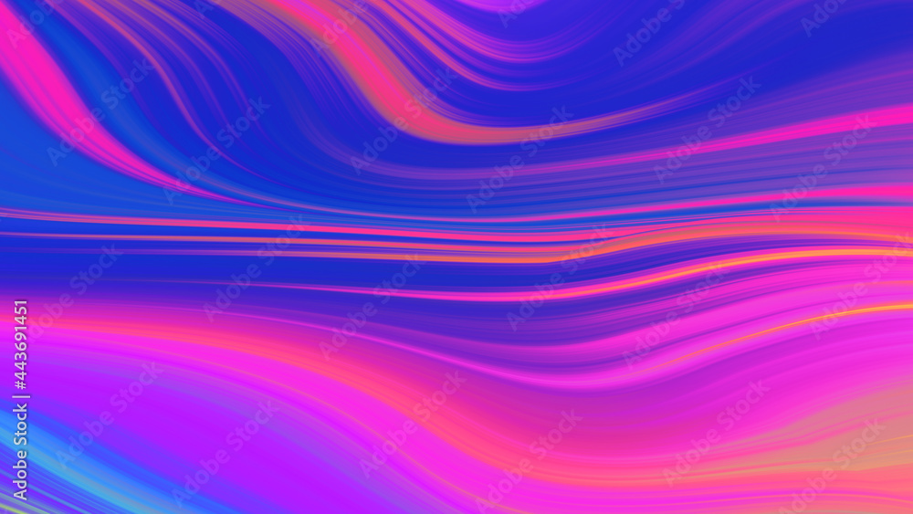 Fototapeta premium Abstract pink blue gradient wave background. Neon light curved lines and geometric shape with colorful graphic design.