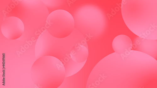 Abstract pink balls geometric gradient color background.For graphic design. 3d render illustration.