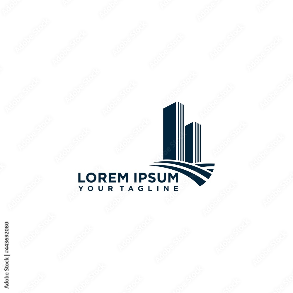 Real estate, building, architecture and house rental vector logo design template.