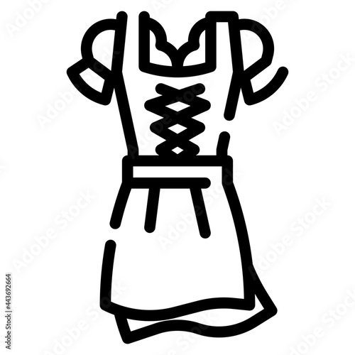dirndl line icon