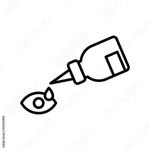 Eye drops Vector Line Icon Design