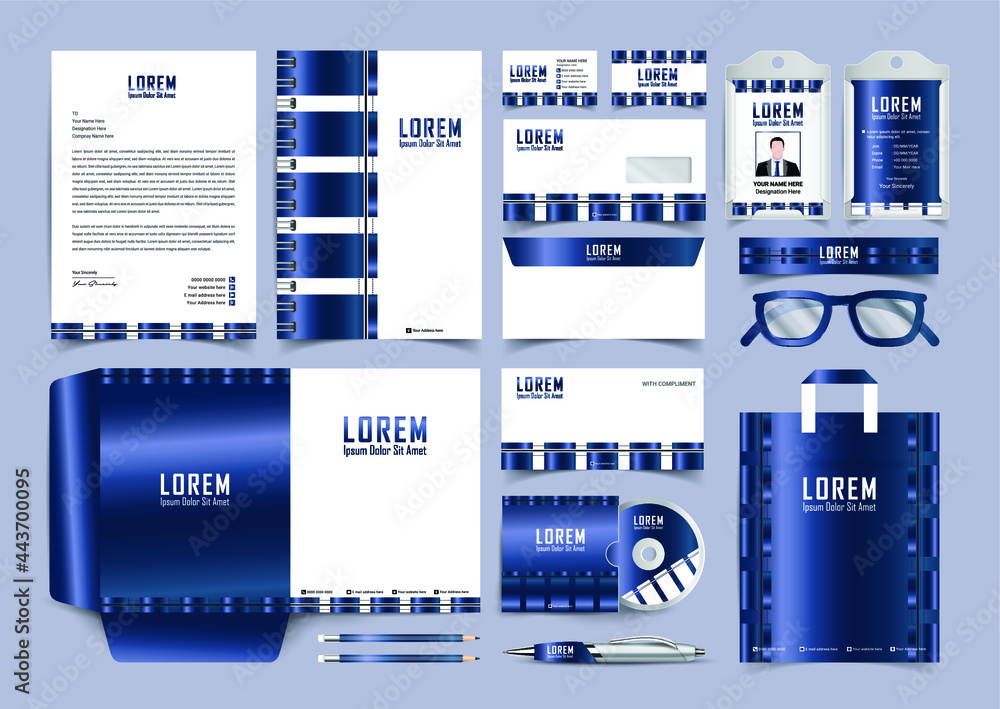 Corporate Identity Set Stationery Template Design Kit Branding