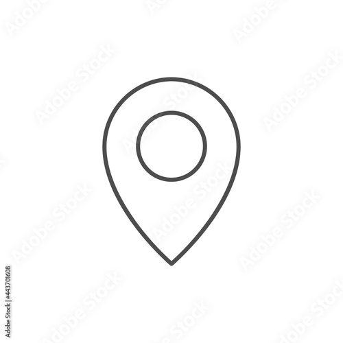 Free Download Map pointer line outline icon isolated on white - GFXLoad