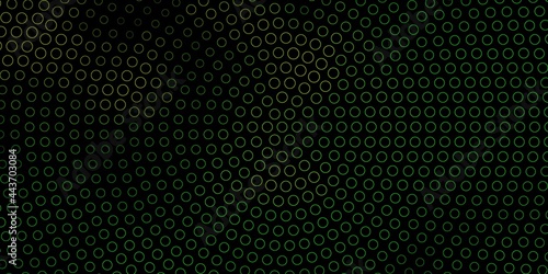 Dark Green, Yellow vector layout with circle shapes.