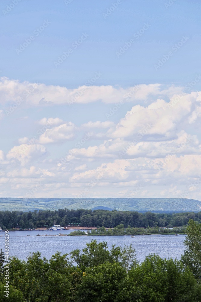 clouds over the river