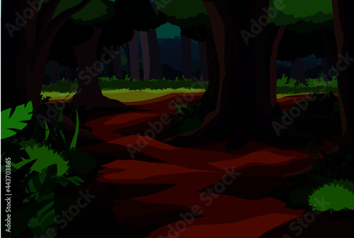 forest cartoon vector