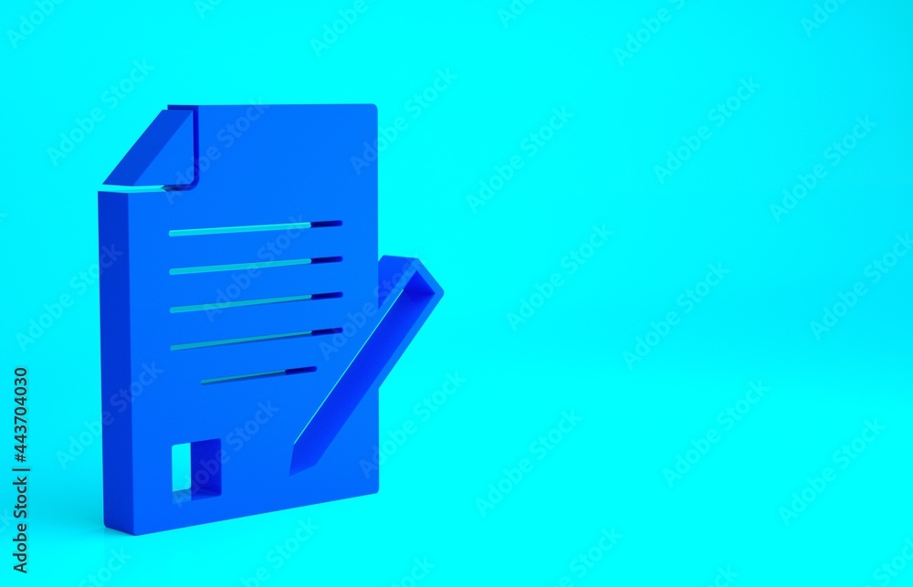 Blue Exam sheet and pencil with eraser icon isolated on blue background. Test paper, exam, or survey concept. School test or exam. Minimalism concept. 3d illustration 3D render Blue Exam sheet and pencil with eraser icon isolated on blue background. Test paper, exam, or survey concept. School test or exam. Minimalism concept. 3d illustration 3D render