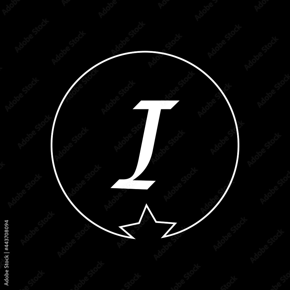 I letter logo icon vector template on black background creative letter I icon. I vector. I letter logo icon vector template on black background creative letter I icon. I vector.