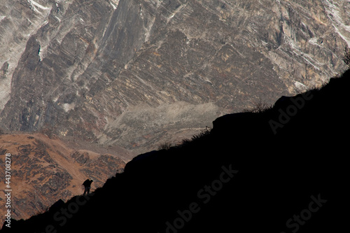 mountain range in the morning