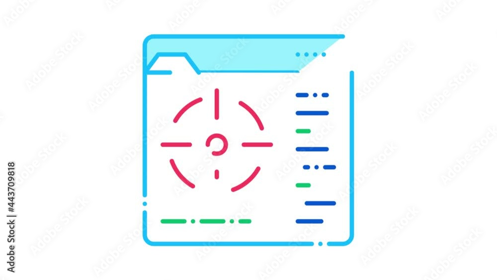 target to specific folder Icon Animation. color target to specific folder animated icon on white background target to specific folder Icon Animation. color target to specific folder animated icon on white background