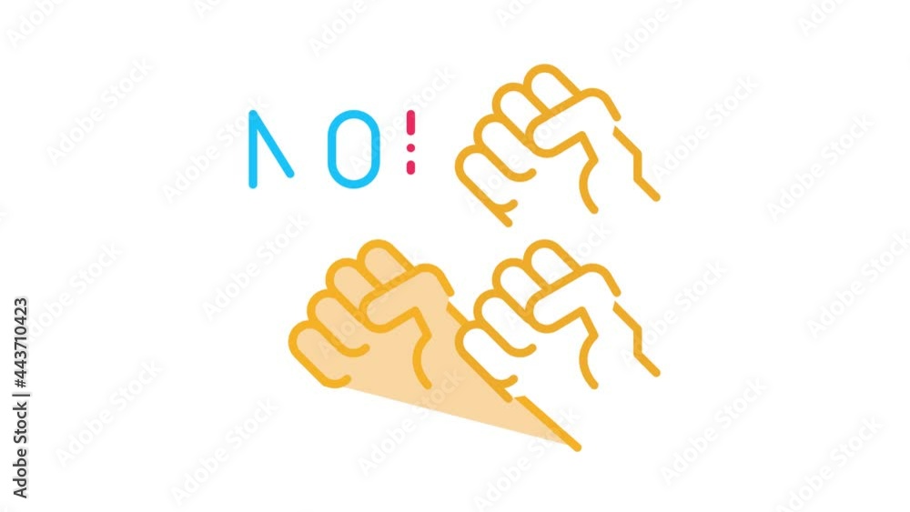 mutual protest of people Icon Animation. color mutual protest of people animated icon on white background mutual protest of people Icon Animation. color mutual protest of people animated icon on white background