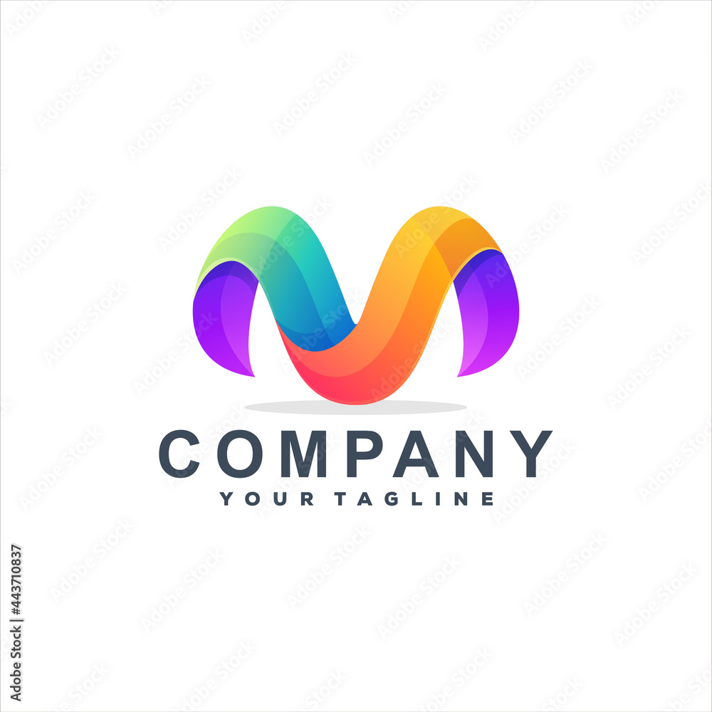 letter m gradient logo design letter m gradient logo design