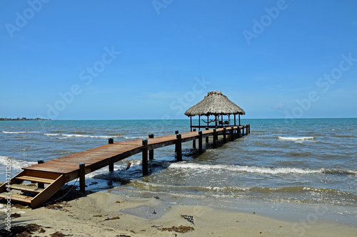 Placencia Belize Beach Bar Dock