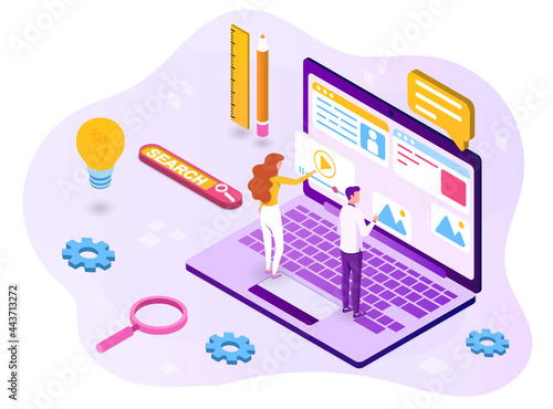 Concept of web design development