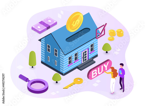 Rent and Mortgage Concept.