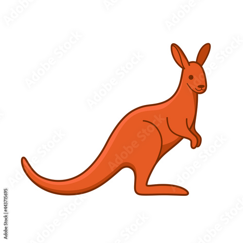 Cartoon kangaroo  cute character for children. Vector illustration in cartoon style for abc book  poster  postcard.