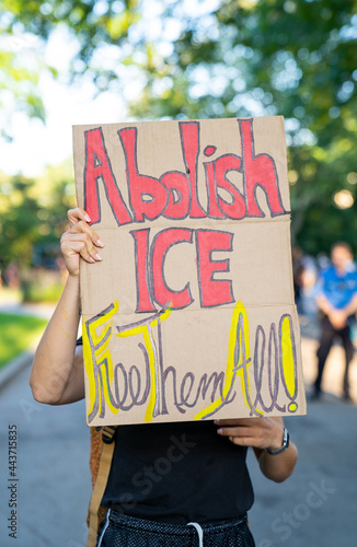 Abolish ice sign (Immigration and Customs Enforcement)