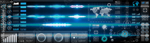 Virtual reality. Futuristic VR head-up display design.HUD, GUI,UI.  Callouts titles. Callout bar labels, information call box bars and modern digital info. Tech digital info boxes hud templates.