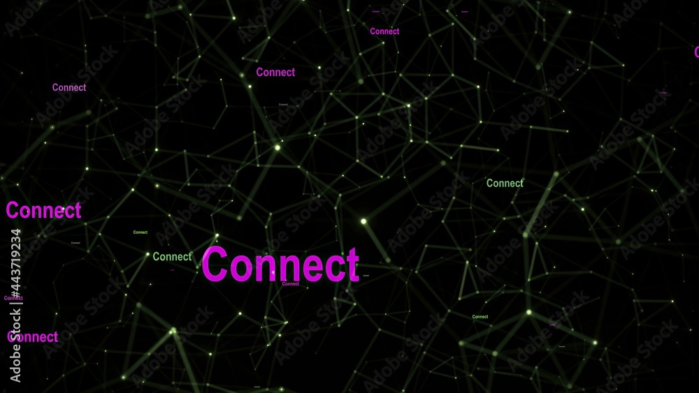 Connect text against technology  background