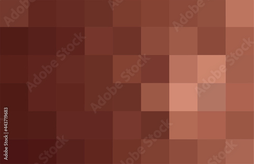 Abstract pixel brown background. Gold geometric texture from squares. Vector pattern of square brown pixels. A backing of mosaic squares. Vector illustration