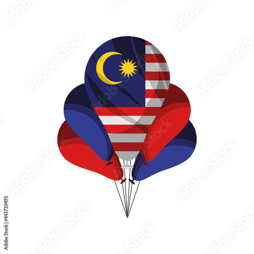 malaysia flag in balloons
