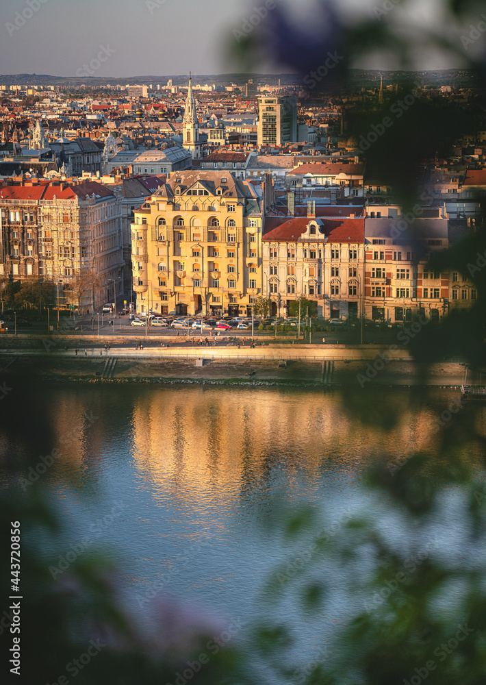 Houses at the riverbank in Budapest, Hungary