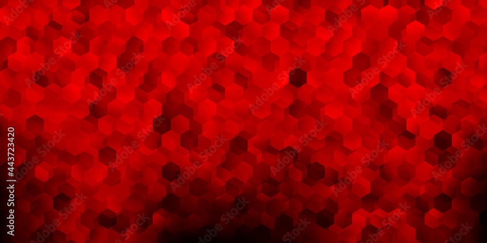 Dark red vector layout with shapes of hexagons. Dark red vector layout with shapes of hexagons.