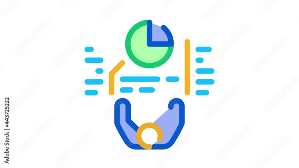 human pie chart Icon Animation. color human pie chart animated icon on white background human pie chart Icon Animation. color human pie chart animated icon on white background