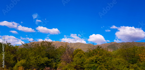 mountains with blue sky