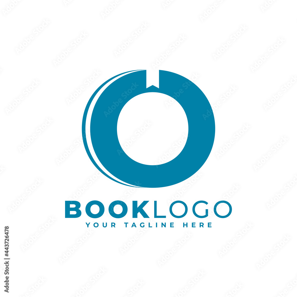 Letter Initial O Book Logo Design. Usable for Education, Business and Building Logos. Flat Vector Logo Design Ideas Template Element