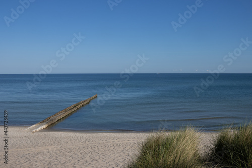 Holz Buhne am Ostsee Strand