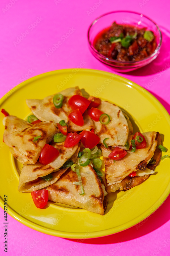 Colorful Mexican Cheese Quesadillas Colorful Mexican Cheese Quesadillas