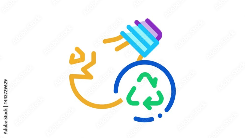 light industrial processing Icon Animation. color light industrial processing animated icon on white background light industrial processing Icon Animation. color light industrial processing animated icon on white background