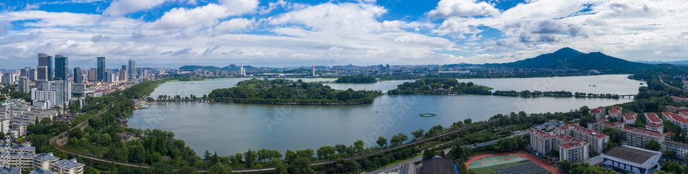Panoramic View of Skyline of Nanjing City