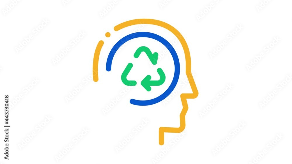 environmentally friendly person Icon Animation. color environmentally friendly person animated icon on white background environmentally friendly person Icon Animation. color environmentally friendly person animated icon on white background