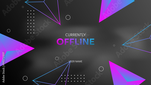 abstract gaming background for streaming offline mode with pink and blue color