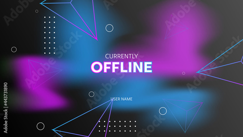 abstract gaming background for streaming offline mode with pink and blue color