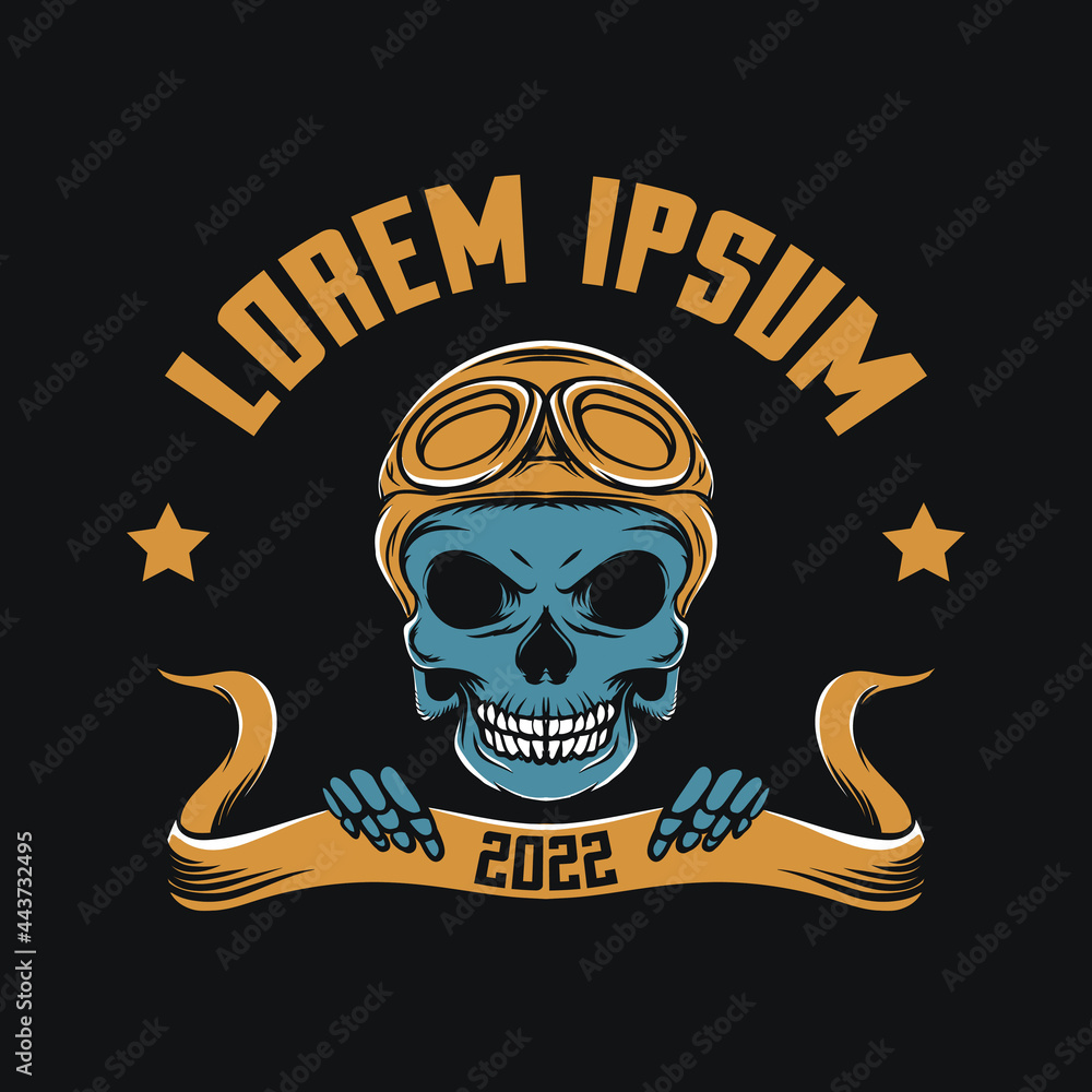 skull head with orange helmet, glasses holding letter frame skull head with orange helmet, glasses holding letter frame