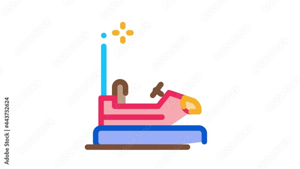 bumper car Icon Animation. color bumper car animated icon on white background bumper car Icon Animation. color bumper car animated icon on white background