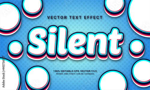 Silent editable text effect