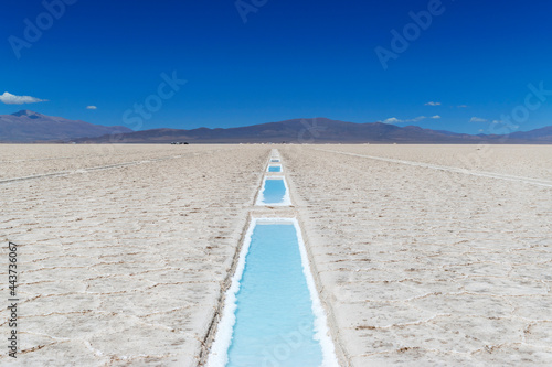 Salt and Lithium Extraction on Salar of Salinas Grandes, Argentine photo