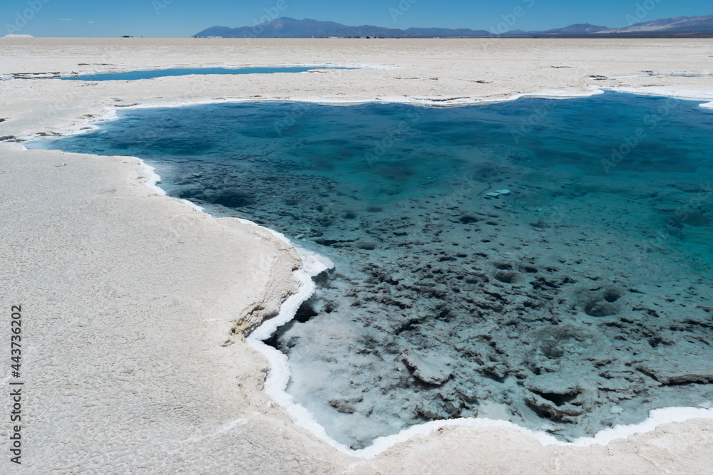 Salt formation on Salar of Salinas Grandes in Argentine
