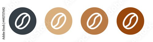 Coffee icon. Coffee beans set. Vector illustration